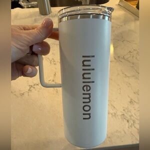 Lululemon White Travel Mug